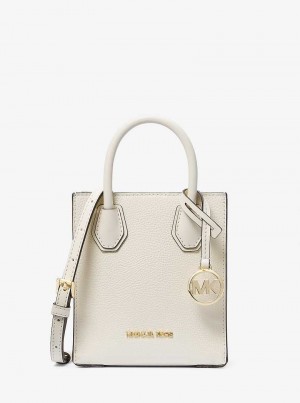 Michaelkors Mercer Extra-Small Pebbled Leather Creme | SN-MK26871