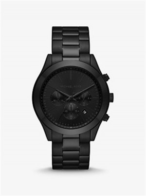 Michaelkors Oversized Slim Runway Black-Tone Watch Pretas | SN-MK28359