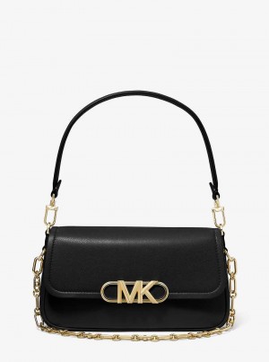 Michaelkors Parker Medium Leather Pretas | SN-MK26951