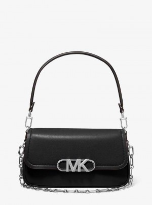 Michaelkors Parker Medium Leather Pretas | SN-MK27039