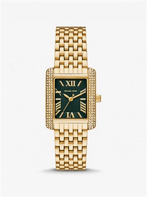 Michaelkors Petite Emery Pavé Gold-Tone Watch Douradas | SN-MK28318