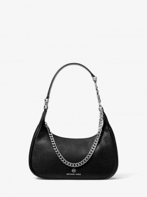Michaelkors Piper Small Pebbled Leather Pretas | SN-MK26988