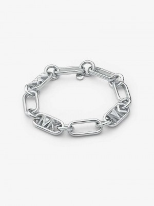 Michaelkors Precious Metal-Plated Brass Chain Link Prateadas | SN-MK27741