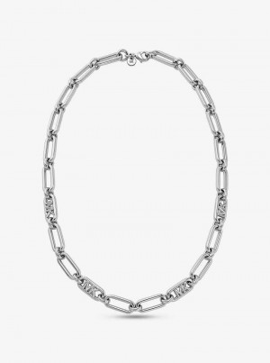 Michaelkors Precious Metal-Plated Brass Chain Link Prateadas | SN-MK27811