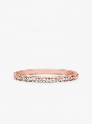 Michaelkors Precious Metal-Plated Sterling Silver Pavé Rosa Douradas | SN-MK27745