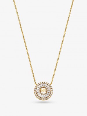 Michaelkors Precious Metal-Plated Sterling Silver Pavé Halo Douradas | SN-MK27830