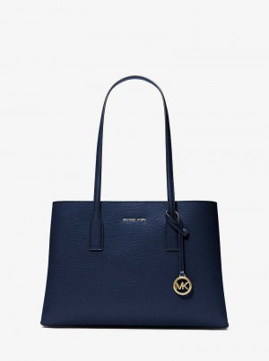 Michaelkors Ruthie Medium Pebbled Leather Azul Marinho | SN-MK26782