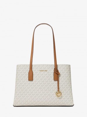 Michaelkors Ruthie Medium Signature Logo Luz Amarelas | SN-MK26784