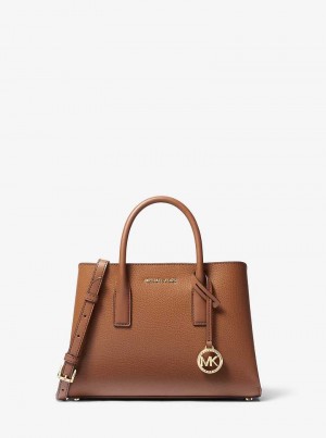 Michaelkors Ruthie Small Pebbled Leather Marrom | SN-MK27282