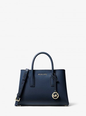 Michaelkors Ruthie Small Pebbled Leather Azul Marinho | SN-MK27283