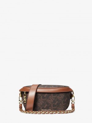 Michaelkors Slater Extra-Small Empire Signature Logo Marrom | SN-MK27162