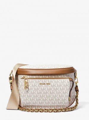 Michaelkors Slater Medium Signature Logo Luz Amarelas | SN-MK27250