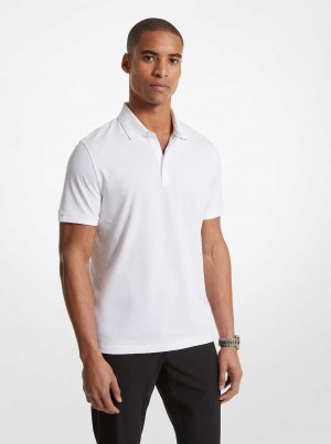 Michaelkors Stretch Pima Cotton Polo Branco | SN-MK27959