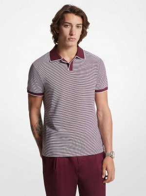 Michaelkors Striped Cotton Blend Marrom Escuro | SN-MK27966