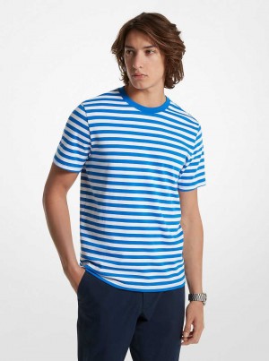 Michaelkors Striped Pima Cotton Azuis | SN-MK27977