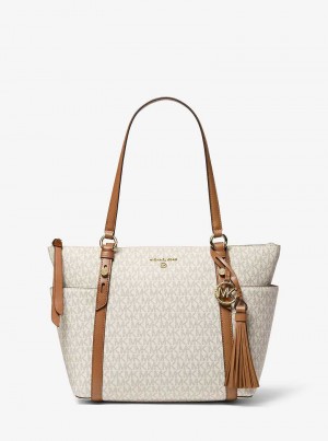 Michaelkors Sullivan Medium Logo Top-Zip Luz Amarelas | SN-MK26914