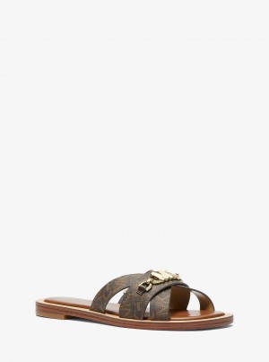 Michaelkors Tiffanie Empire Signature Logo Marrom | SN-MK27548