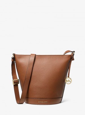 Michaelkors Townsend Medium Pebbled Leather Marrom | SN-MK26822