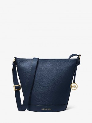 Michaelkors Townsend Medium Pebbled Leather Azul Marinho | SN-MK26823