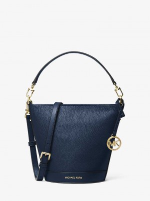 Michaelkors Townsend Small Pebbled Leather Azul Marinho | SN-MK26829