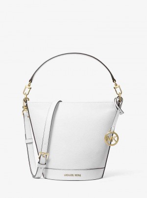 Michaelkors Townsend Small Pebbled Leather Branco | SN-MK26830