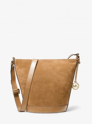 Michaelkors Townsend Topstitched Suede Marrom | SN-MK27252