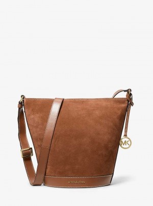 Michaelkors Townsend Topstitched Suede Marrom | SN-MK27253