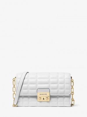 Michaelkors Tribeca Large Leather Convertible Branco | SN-MK27132