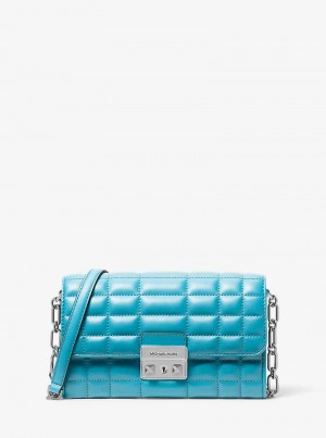 Michaelkors Tribeca Large Leather Convertible Azuis | SN-MK27135