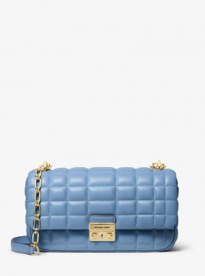 Michaelkors Tribeca Large Quilted Leather Azuis | SN-MK26994