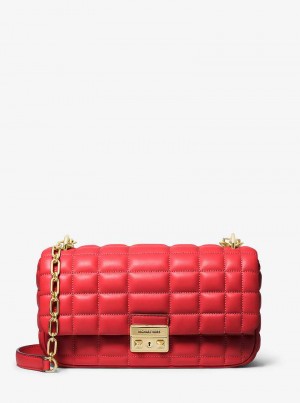 Michaelkors Tribeca Large Quilted Leather Vermelhas | SN-MK26997