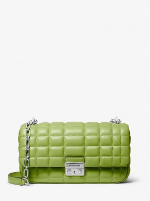 Michaelkors Tribeca Large Quilted Leather Verdes | SN-MK27029