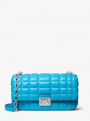 Michaelkors Tribeca Large Quilted Leather Azuis | SN-MK27031
