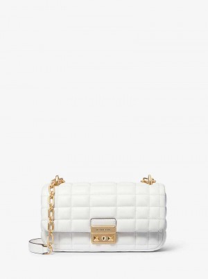 Michaelkors Tribeca Small Quilted Leather Branco | SN-MK26942