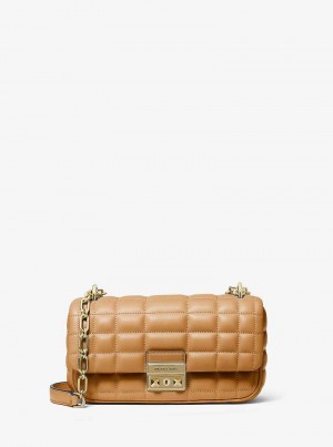 Michaelkors Tribeca Small Quilted Leather Marrom | SN-MK26943
