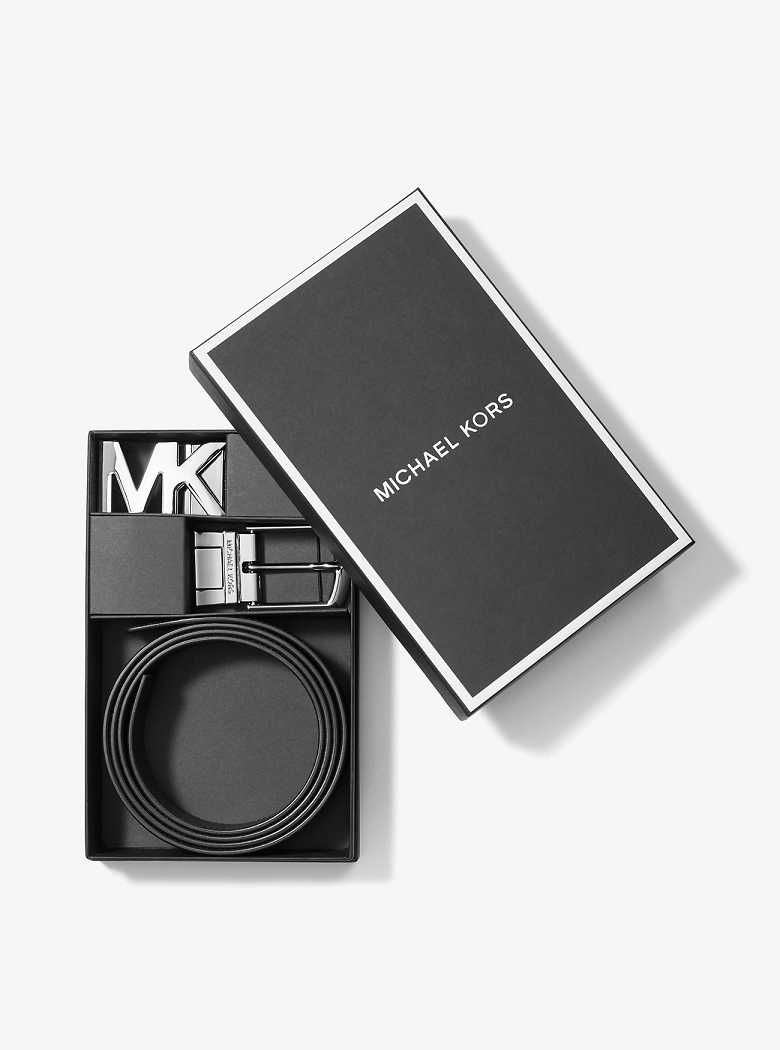 Michaelkors 4-In-1 Logo Belt Box Set Pretas | SN-MK28295