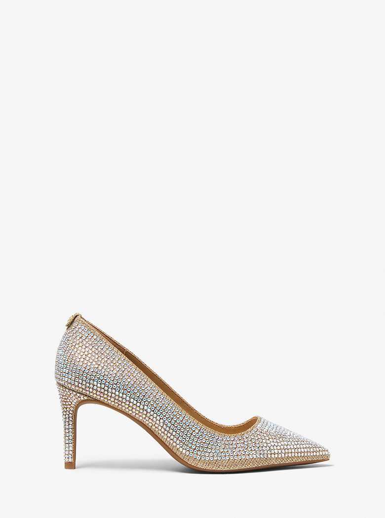Michaelkors Alina Flex Crystal Embellished Glitter Chain-Mesh Douradas | SN-MK27628