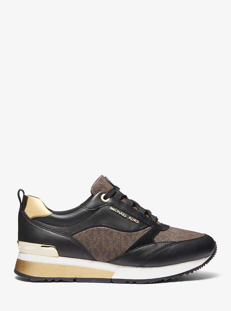 Michaelkors Allie Stride Logo and Leather Marrom | SN-MK27411