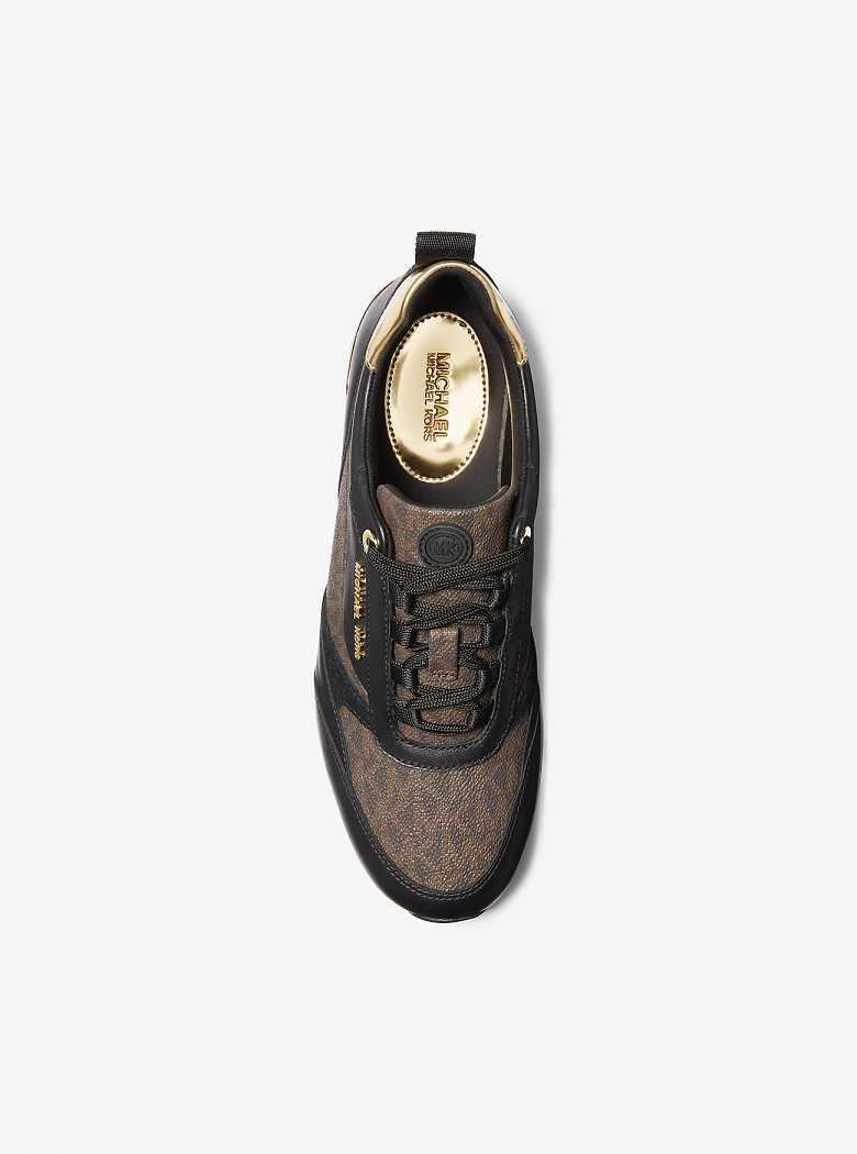 Michaelkors Allie Stride Logo and Leather Marrom | SN-MK27411