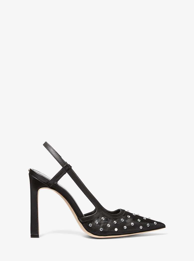 Michaelkors Alora Crystal Embellished Mesh Pretas | SN-MK27622