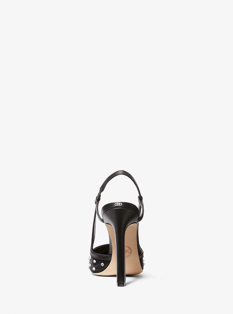 Michaelkors Alora Crystal Embellished Mesh Pretas | SN-MK27622