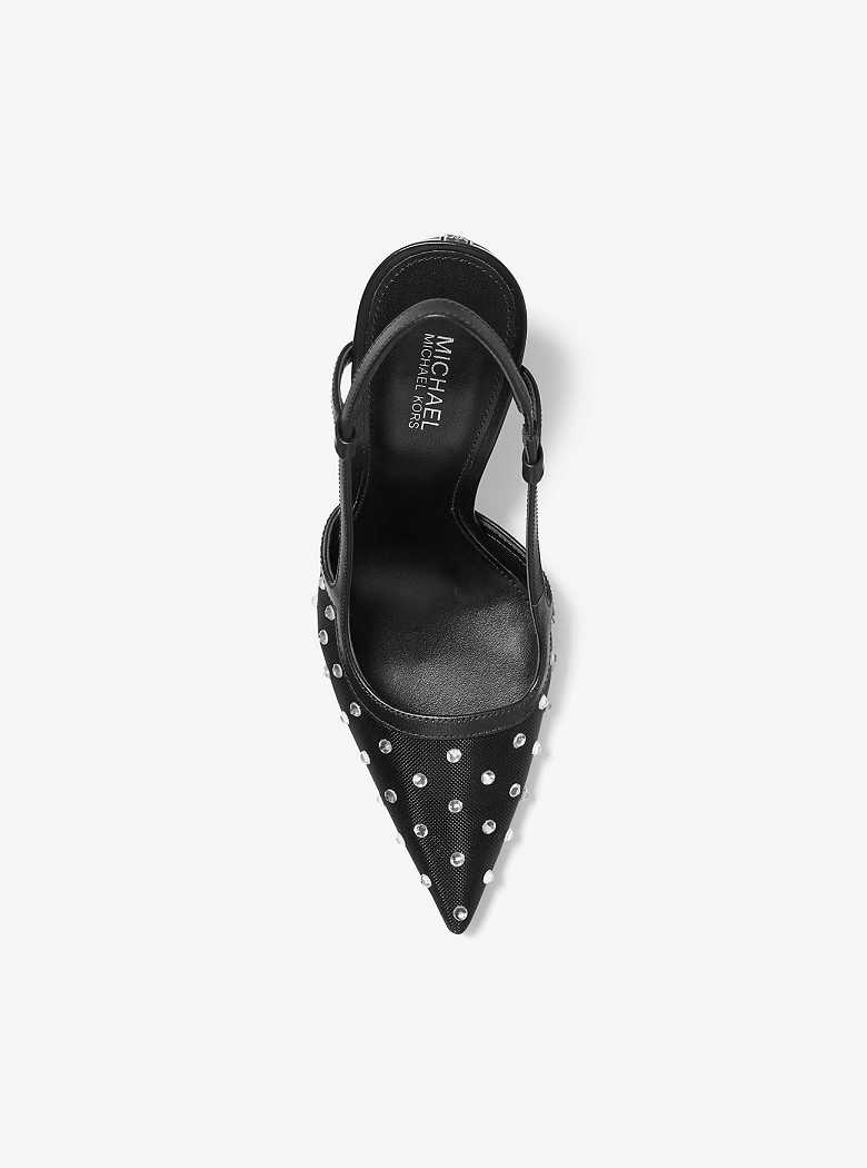 Michaelkors Alora Crystal Embellished Mesh Pretas | SN-MK27622