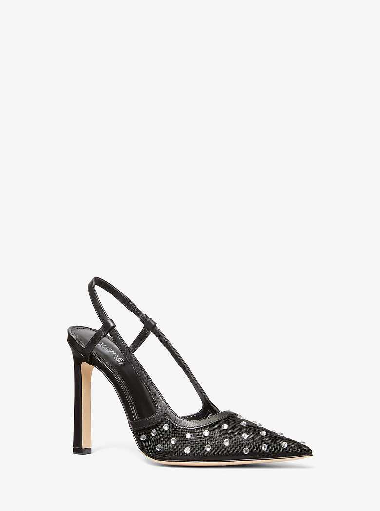 Michaelkors Alora Crystal Embellished Mesh Pretas | SN-MK27622