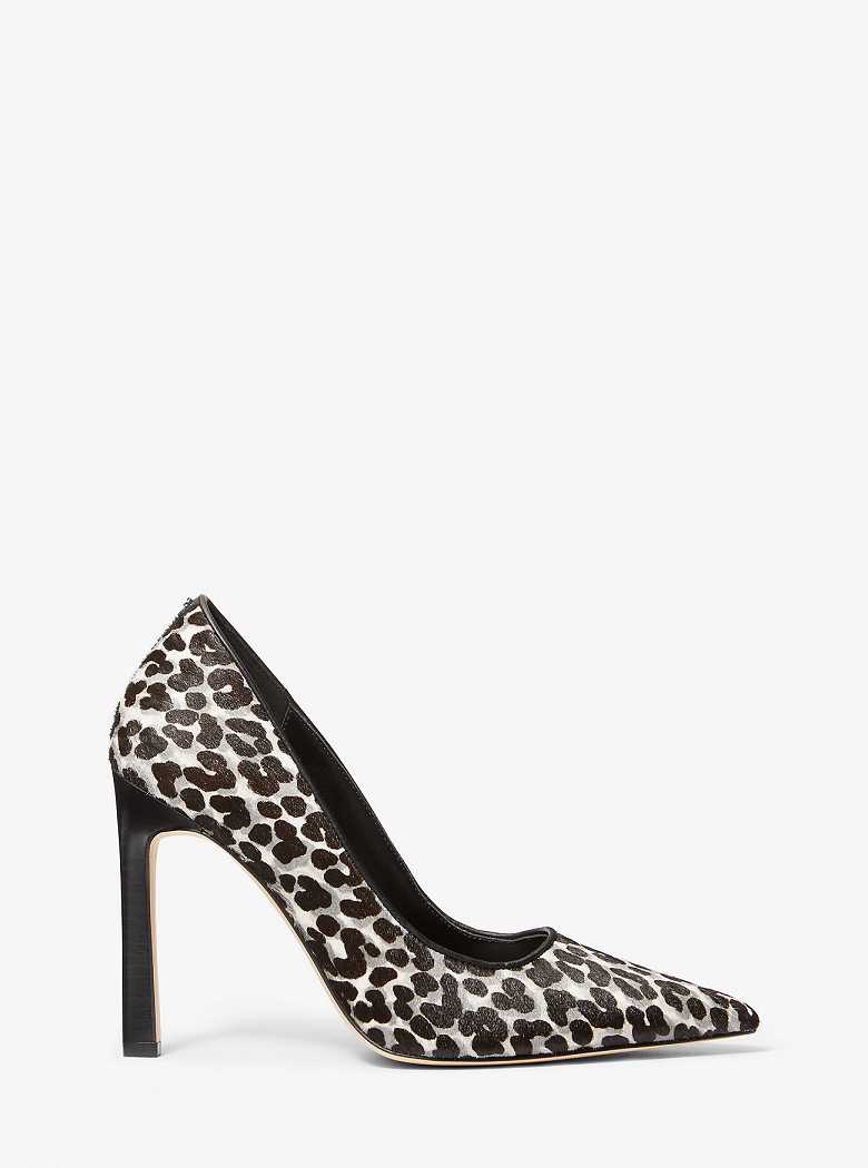 Michaelkors Amara Leopard Print Calf Hair Pretas | SN-MK27623