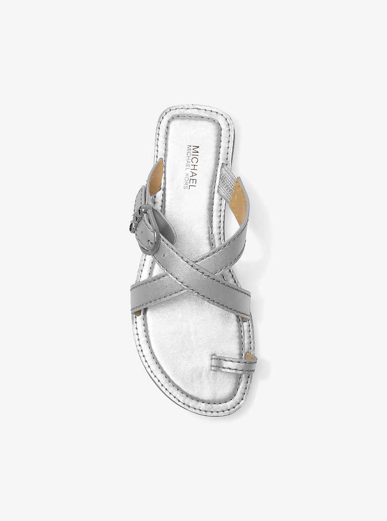 Michaelkors Ashton Metallic Leather Prateadas | SN-MK27555