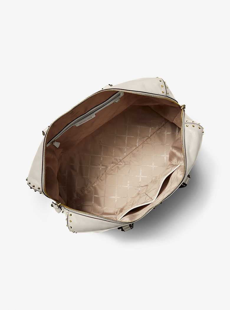 Michaelkors Astor Extra-Large Studded Leather Creme | SN-MK28160