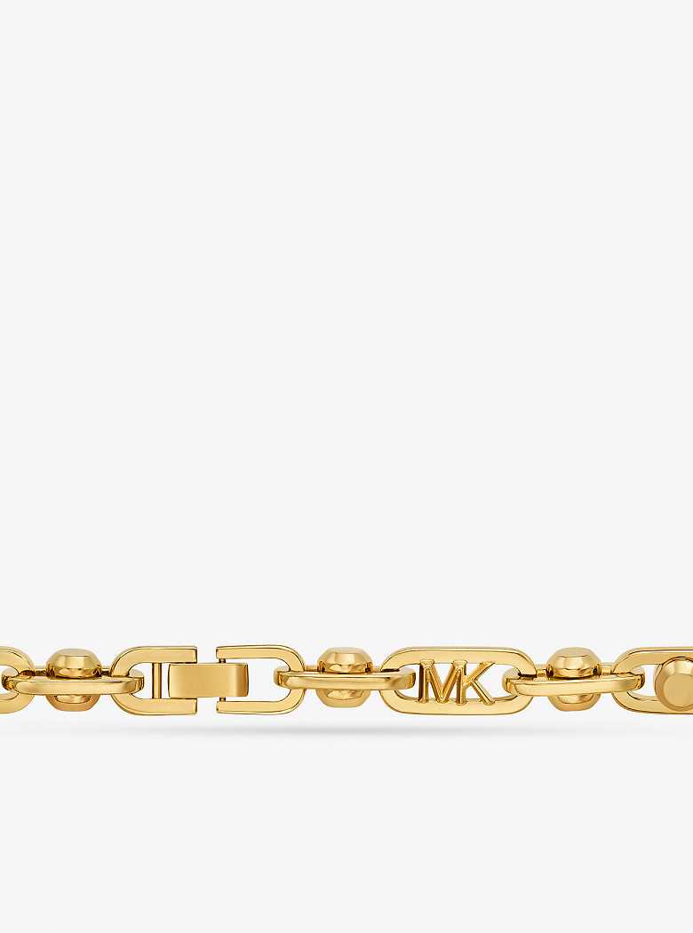 Michaelkors Astor Large Precious Metal-Plated Brass Link Douradas | SN-MK27800