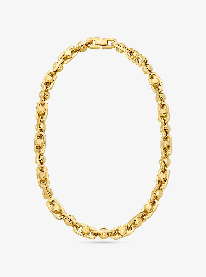 Michaelkors Astor Large Precious Metal-Plated Brass Link Douradas | SN-MK27800