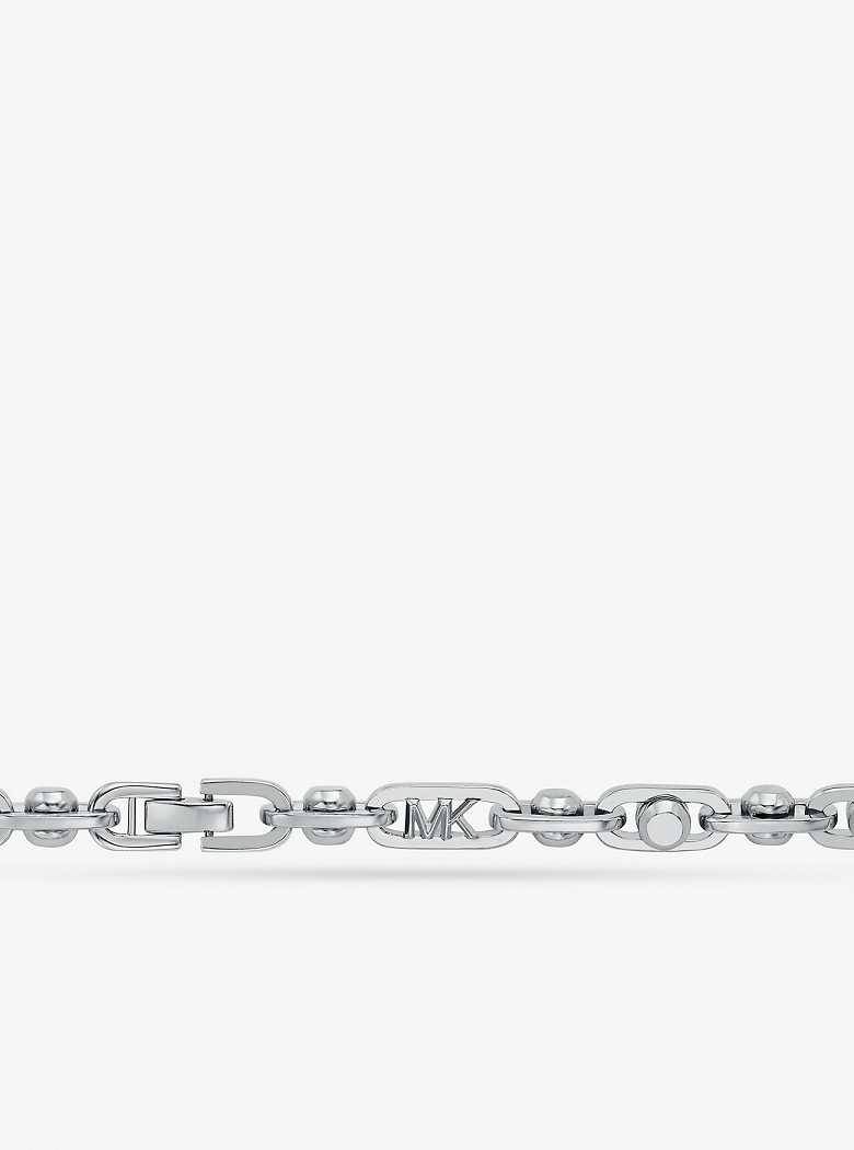 Michaelkors Astor Medium Precious Metal-Plated Brass Link Prateadas | SN-MK27798