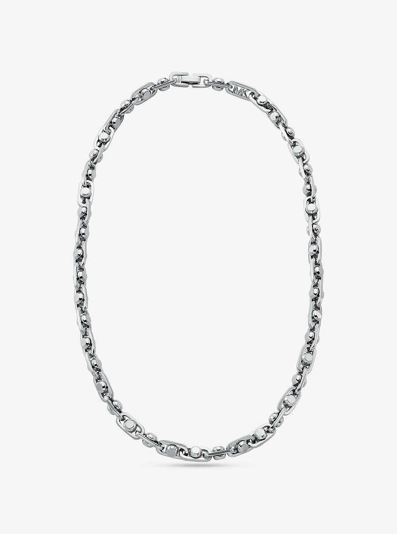 Michaelkors Astor Medium Precious Metal-Plated Brass Link Prateadas | SN-MK27798